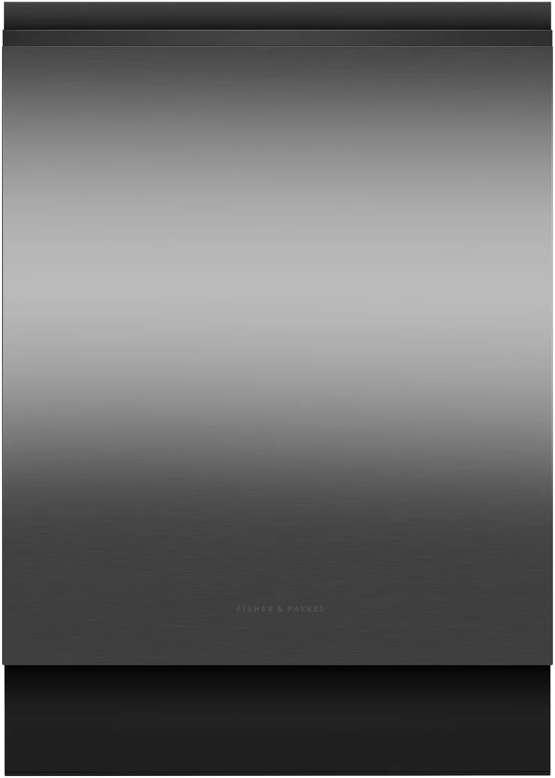 Fisher & Paykel Series 7 Contemporary Built-Under Dishwasher, Recessed Handle, Black Stainless Steel