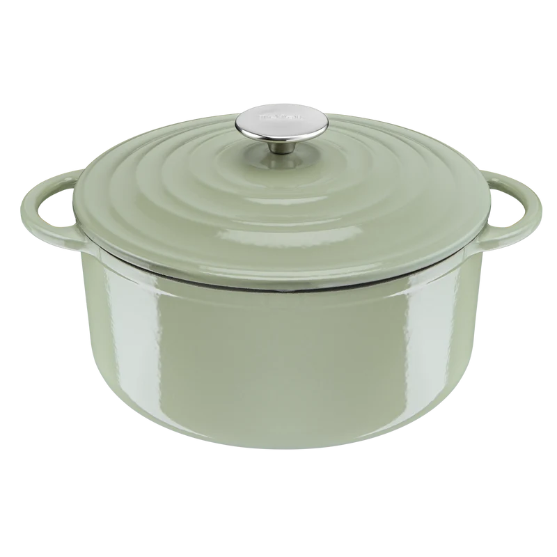 User manual and frequently asked questions Tefal LOV Induction Cast Iron Green Lichen Stewpot 25cm/5L + Lid