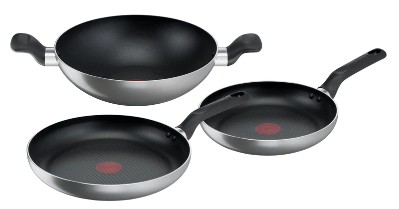 User manual and frequently asked questions Tefal Matt Grey 3pc Set (Frypan 24/28cm, Wok 28cm)