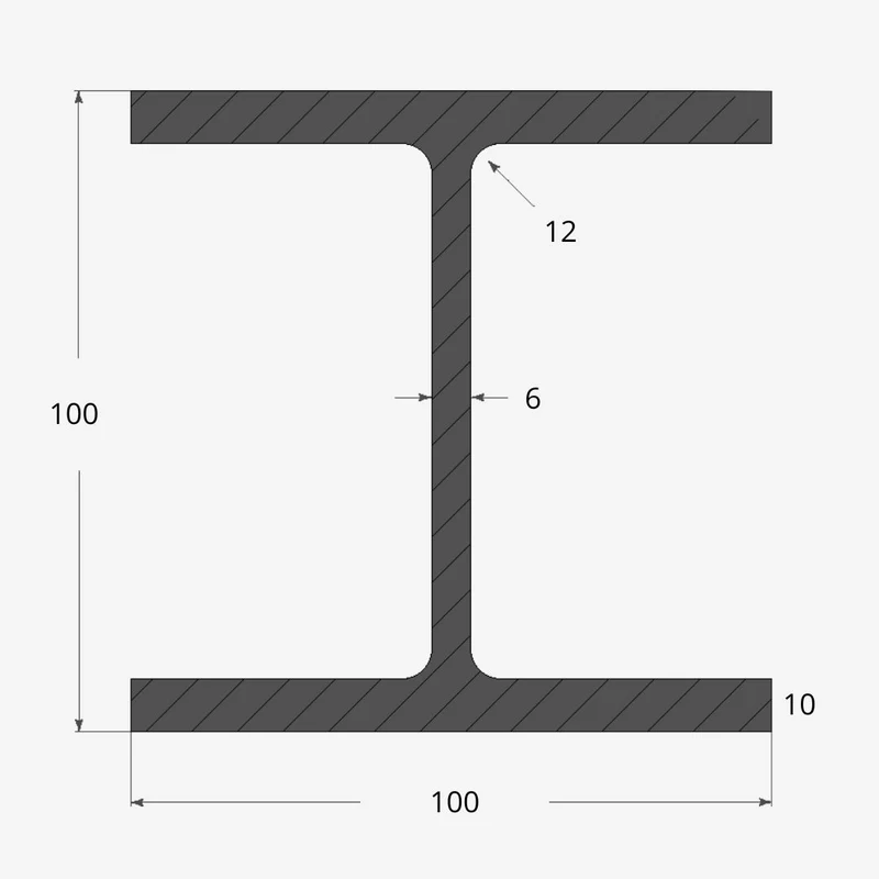 Travi HEB 100x100mm - 6mm