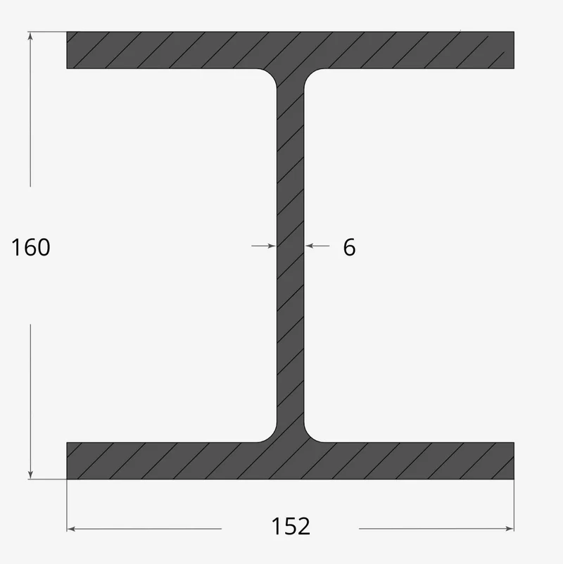 Travi HEA 160x152mm - 6mm