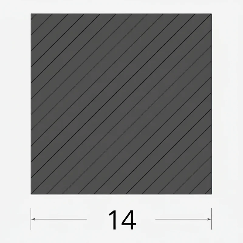 Quadro pieno 14x14mm