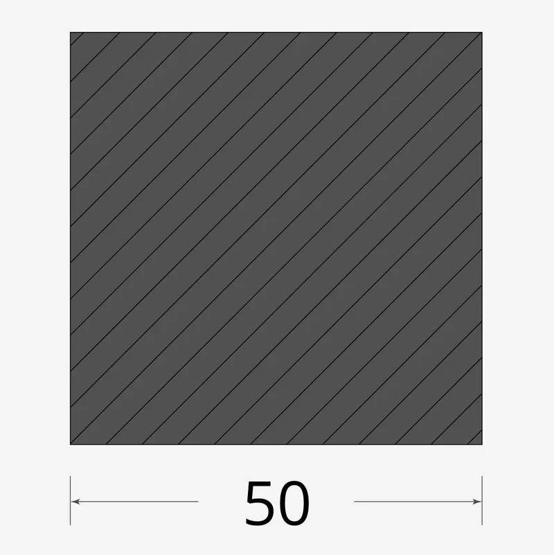 Quadro pieno 50x50mm
