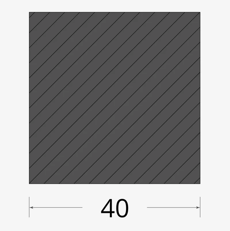 Quadro pieno 40x40mm