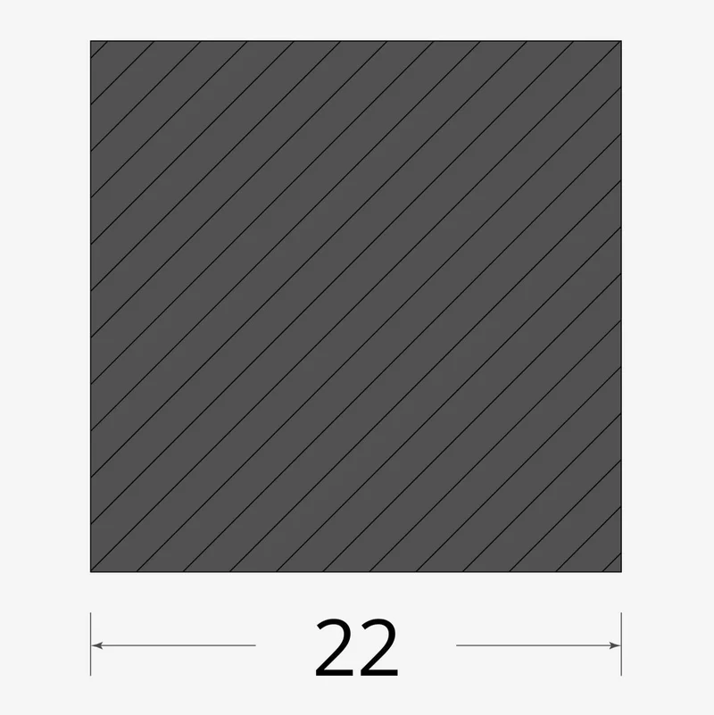 Quadro pieno 22x22mm