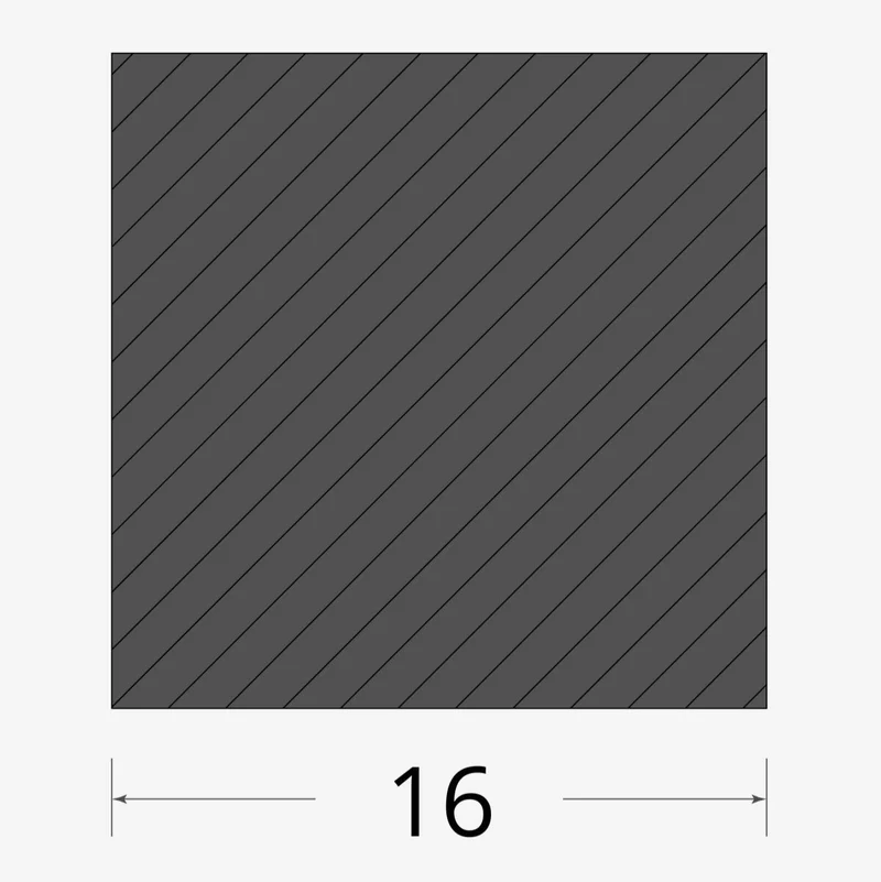 Quadro pieno 16x16mm