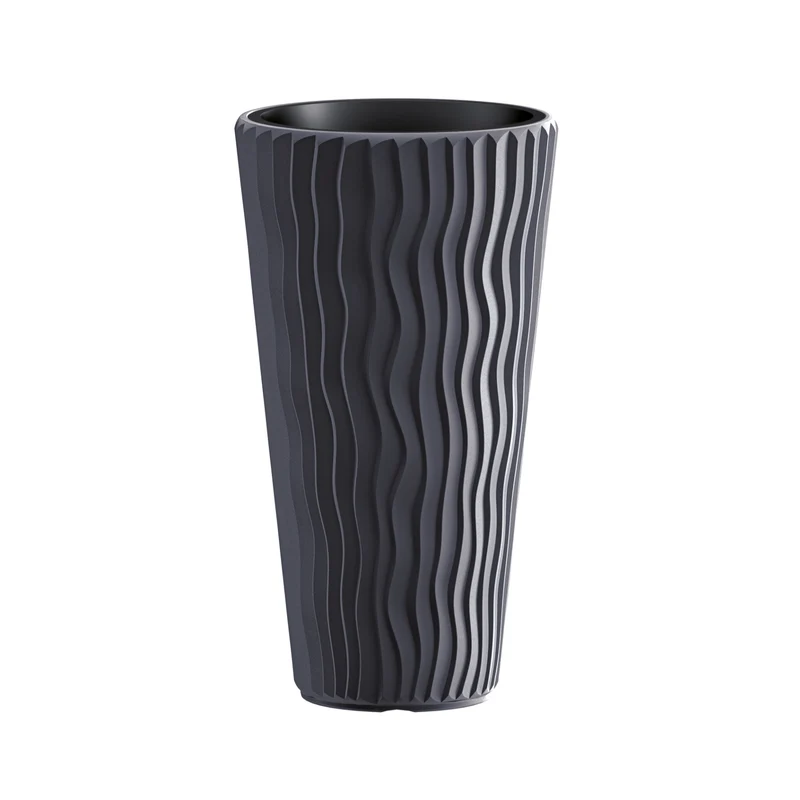 Vaso da fiori con inserto Sandy Slim DPSP400-S433 - antracite