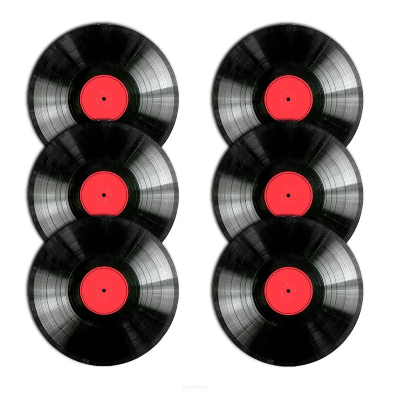 Set di tovagliette Bertoni, 6 pezzi, rotonde, 33 cm, Vinile