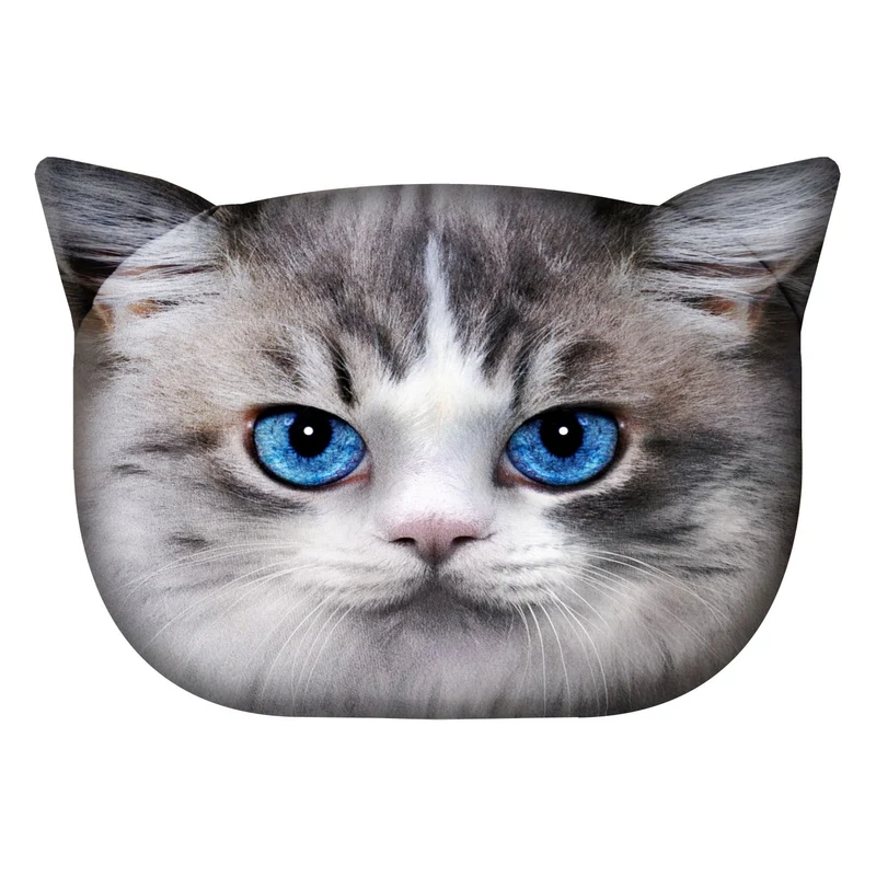 Cuscino di design con motivo di gatto Cuscino decorativo con cerniera nascosta Gatto Luna