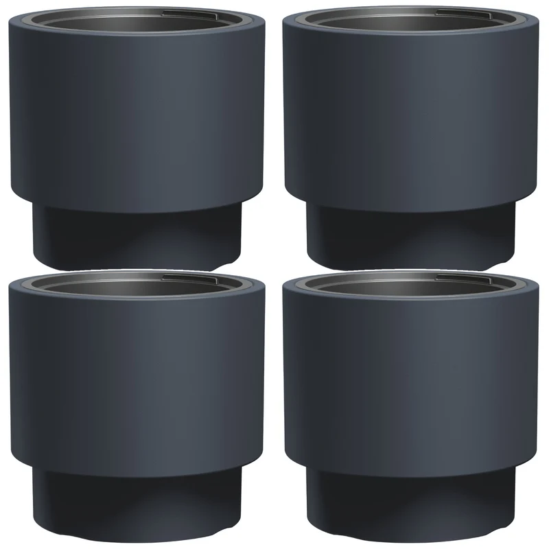 Vaso da fiori antigelo HEOS, antracite, capacità 40L, con inserto 20L, DBHEN400-S433, 4 pezzi