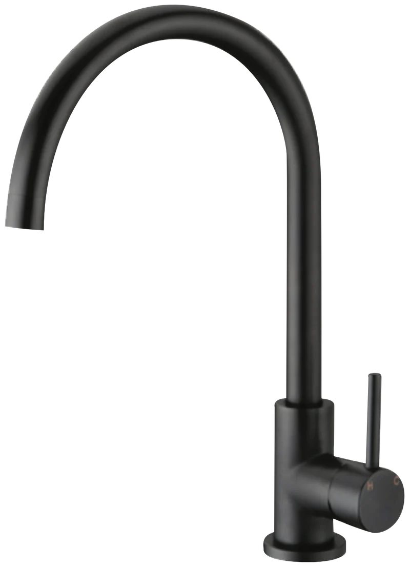 Hafele Matt Black Gooseneck Mixer Tap