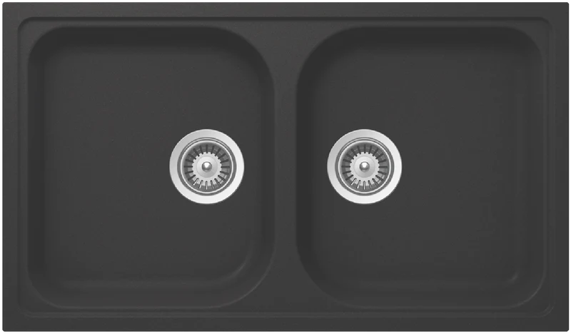 Hafele Quartz Sink G2 Double Bowl Onyx