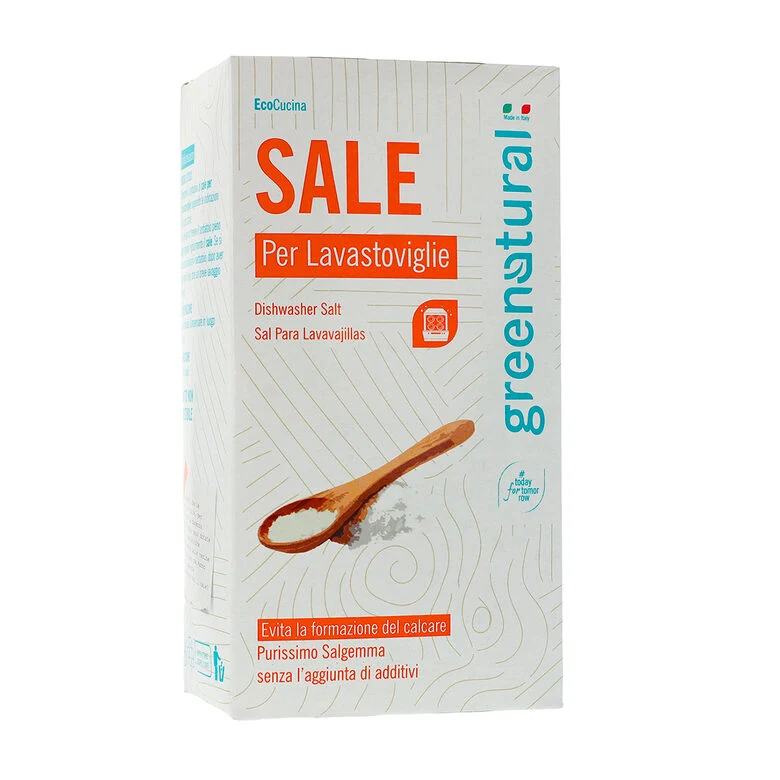 Greenatural PRO991 detersivo per lavastoviglie 1000 kg 1 pz Sale per lavastoviglie Cristallo