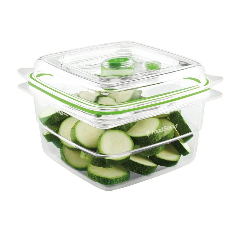 FoodSaver FFC005X recipiente per cibo Quadrato Scatola 1,2 L Verde, Trasparente 1 pz
