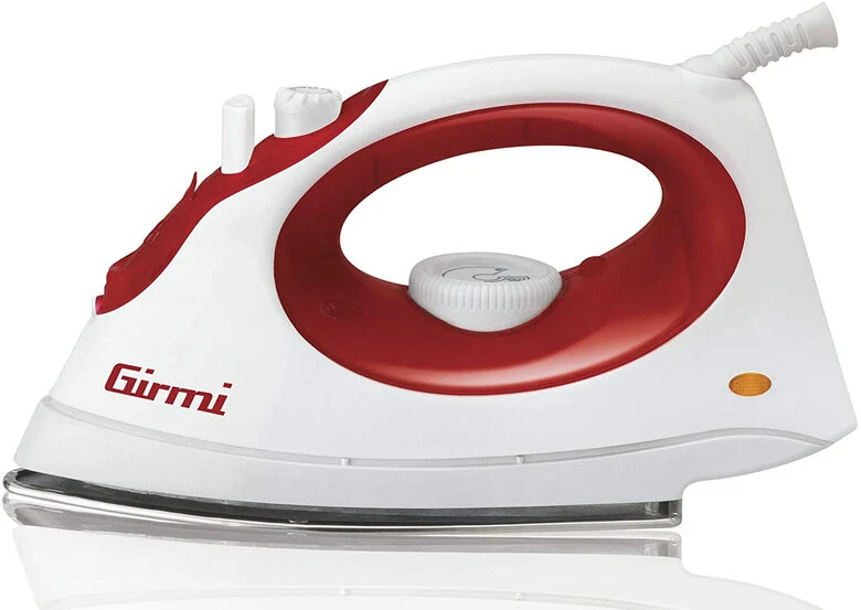 Girmi ST01 Ferro da stiro a secco e a vapore Acciaio inossidabile 1800 W Rosso, Bianco