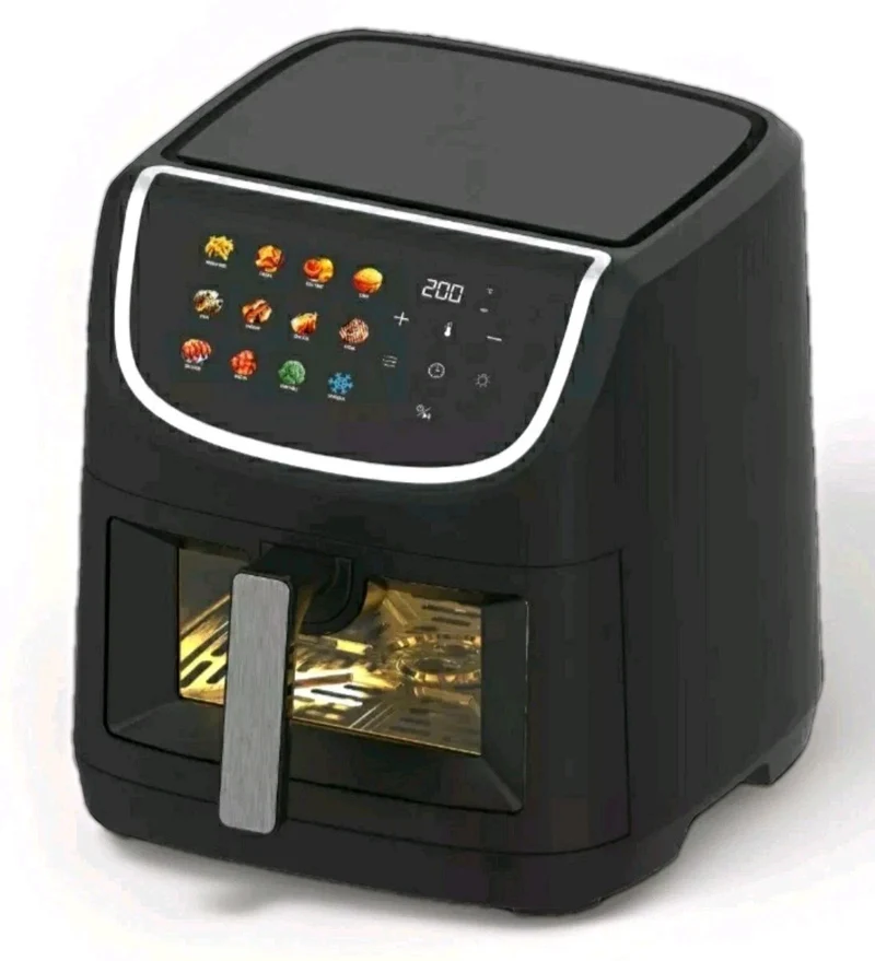 Friggitrice ad Aria 8 Litri DCG 1800W Digitale Air Fryer XXL No Olio Senza Grass