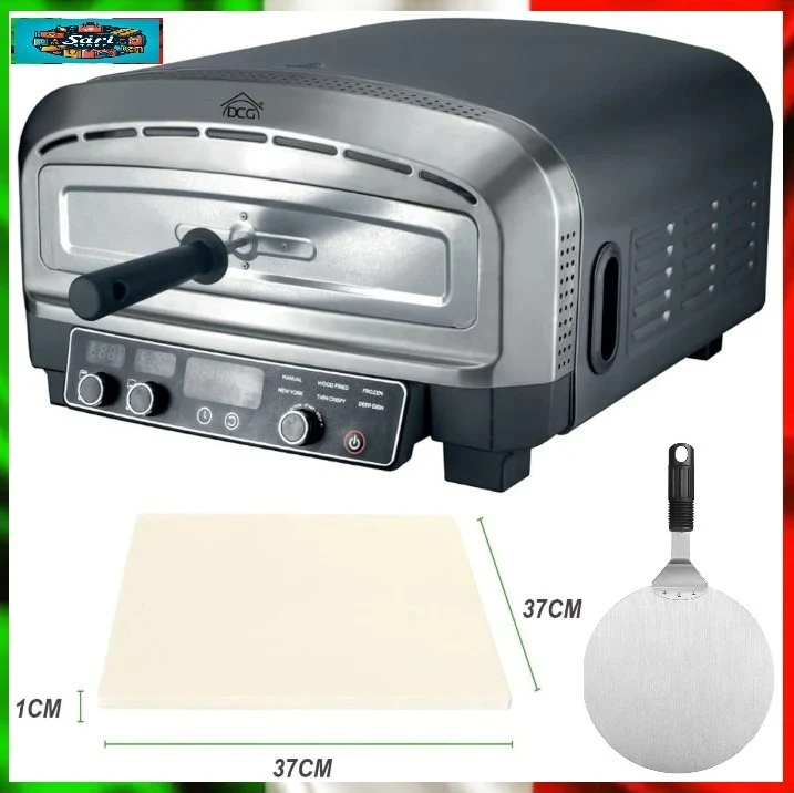 Forno Per Pizze Pizza Elettrico XXL Professionale Automatico 450°C Pala e Pietra
