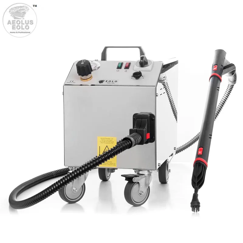 Eolo Pulitore Vapore LP01 RA Professionale Pulire Sanificare Pavimenti Tappeti Ricarica Automatica Disinfetta Igienizza Kit Pulizia Accessori Interni Auto Vetri Macchina Sistema Pulizia Anticalcare Casa Azienda Made in Italy Garanzia 5 Anni Efficienza A++