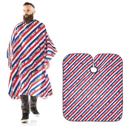 Mantella Taglio Barber 155 h x 145 Poliestere Idropellente Chiusura Regolabile 6 Bottoni - Xanitalia