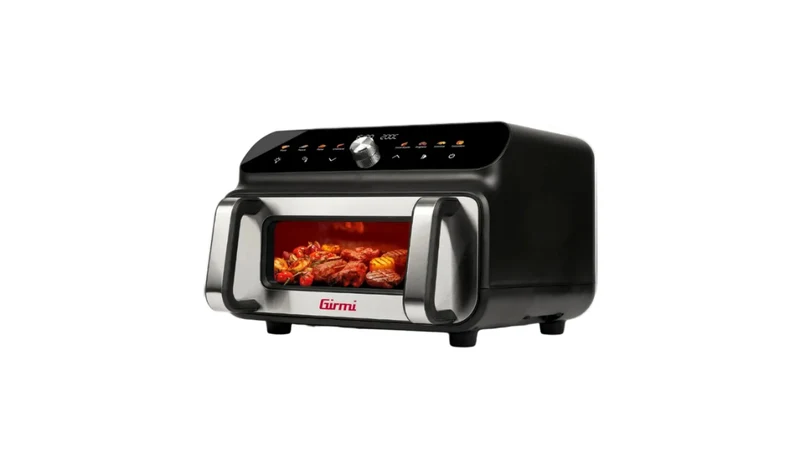 Girmi FG77 Ecofrit Grill Friggitrice e Griglia ad aria, 10 Litri, 2000 W, Funzione Barbecue
