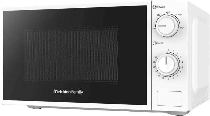 MICROONDE MELCHIONI FAMILY PULSE , capacità 20 l, potenza microonde max 700 W, 5 livelli di potenza, Bianco / Metallo