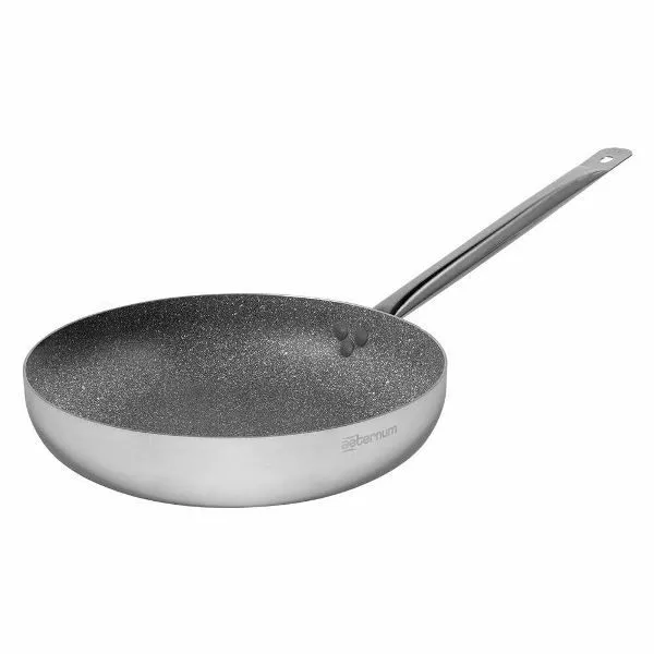Aeternum, Grande Famiglia, Grandi Dimensioni, Padella Antiaderente, Adatto all'Induzione, Diametro 40 cm, Alluminio, Argento