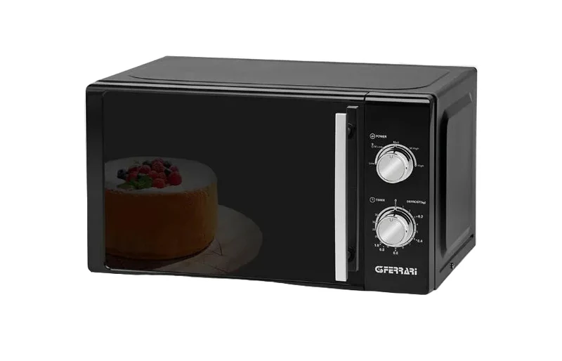 G3 Ferrari G10109 AllBlack Forno Microonde Con Cottura Combinata, 20 Litri, 3 modalità di cottura, Funzione Grill, Luce interna, Timer, Vetro a specchio, Accessori inclusi, Nero
