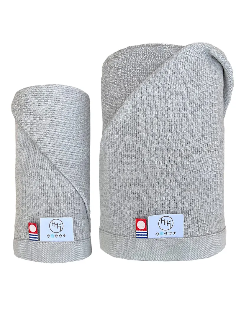 Imabari Sauna Imabari Sauna Towel Set 2 Large Quick-Dry Towels Gray