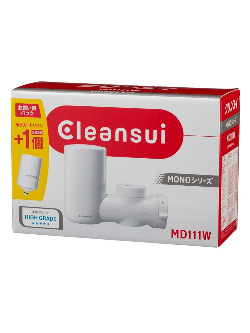 Cleansui Faucet-Mount Water Filter MONO Series with 2 Cartridges MD111W-WT