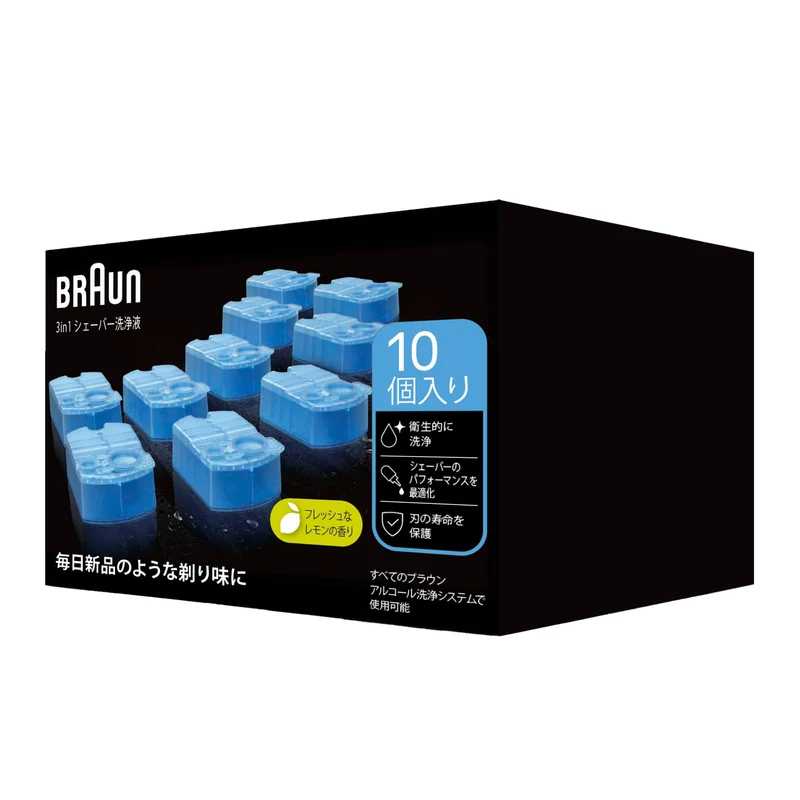 Braun 3-in-1 Shaver Cleaning Cartridges for Clean & Charge 10-Pack CCR10
