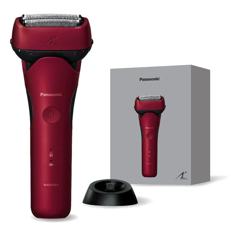 Panasonic Lamdash 3‑Blade Electric Men's Shaver w/ Stand Red ES‑L341D‑R AC100-240V