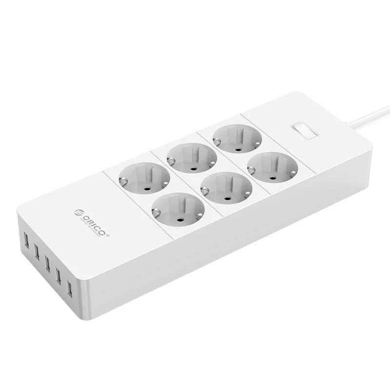 Multipresa Schuko + USB Orico 4000W Ciabatta 6 Prese + 5 USB