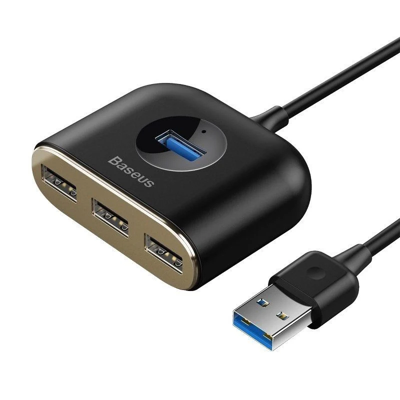 Hub Adattatore Baseus USB 4 in 1 3.0 + 2.0 1m (Black)