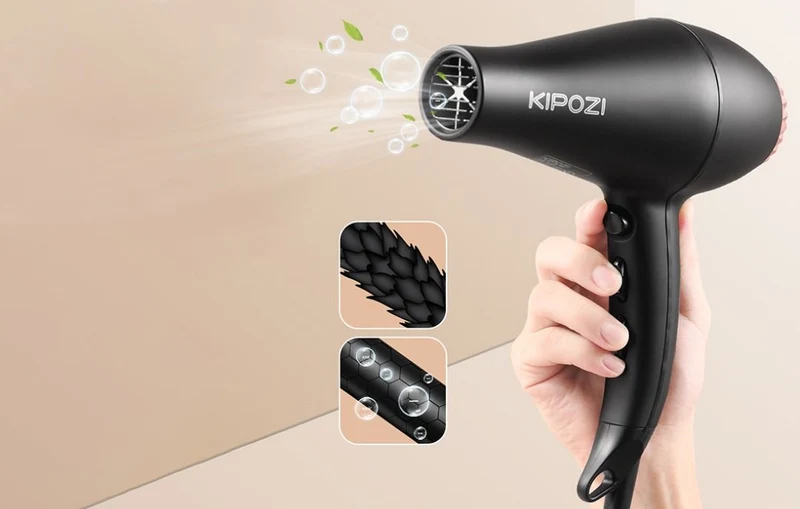 Asciugacapelli Kipozi con Ionizzazione 2200W