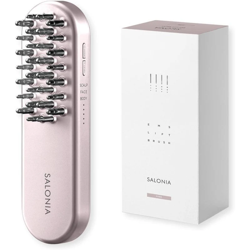 SALONIA EMS Lift Brush Pink SAL25313PK USB-C Rechargeable (DC3.7V Battery)