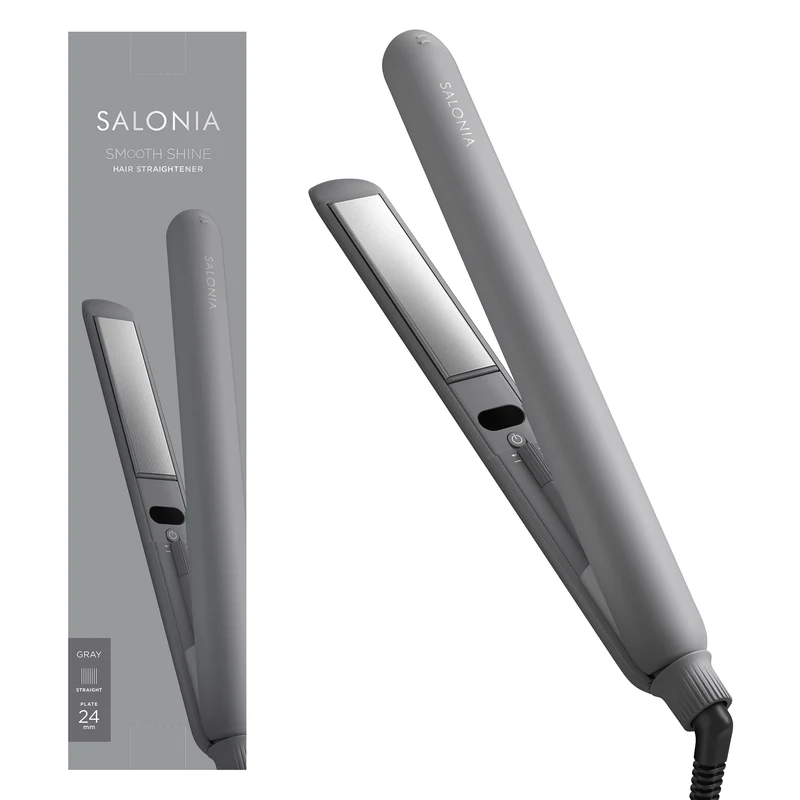 SALONIA Smooth Shine Hair Straightener 24mm Gray SAL23105GR AC100-240V