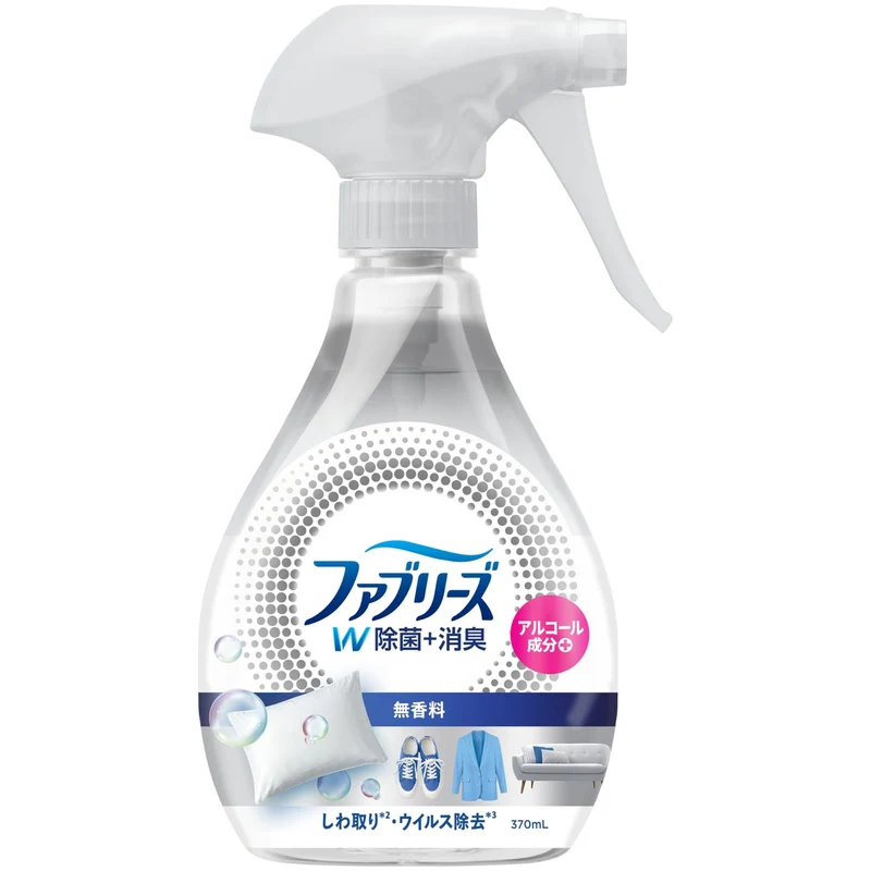 Febreze Double Sanitizing Deodorizing Fabric Spray Unscented Bottle 370ml