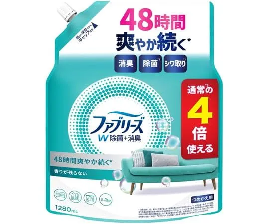 Febreze W Sanitizing Deodorizing Fabric Spray Refill No Lingering Scent 1280ml