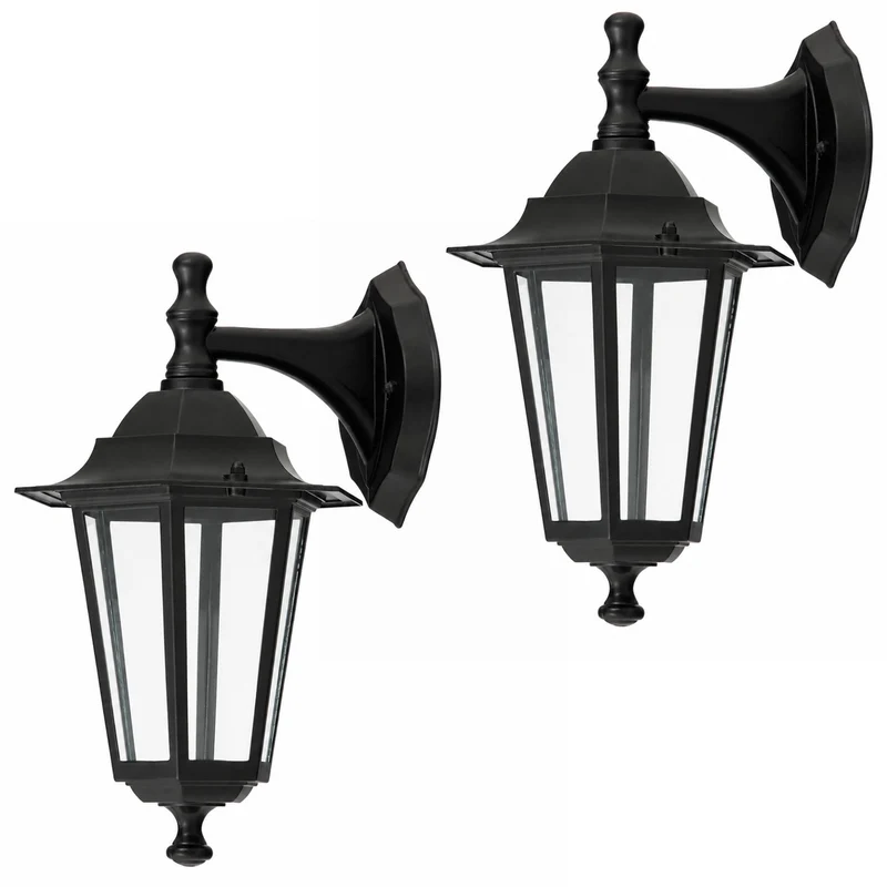 Applique Rabalux, per esterni, IP43, E27, max 60 W, nera, Velence, 2 pezzi
