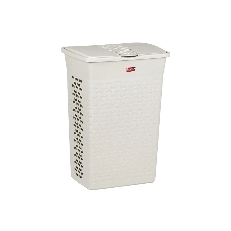 Portabiancheria rettangolare BranQ Cotton 55L - bianco