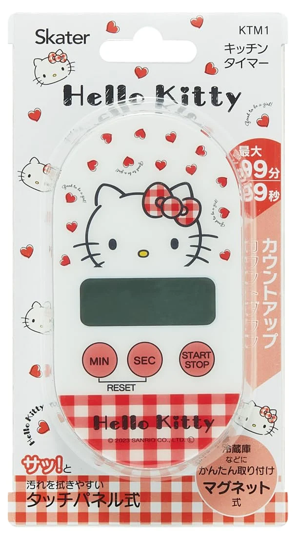 Hello Kitty Red Heart Magnetic Kitchen Timer