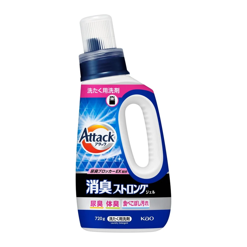 Kao Attack Deodorizing Strong Gel Laundry Detergent Liquid Odor Removal 720g