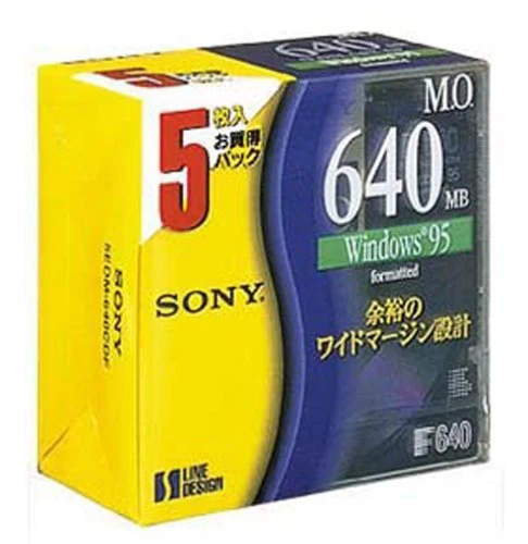 SONY 3.5" MO disks 640MB Windows format 5EDM-640CDF