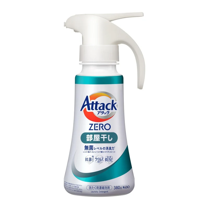 Kao Attack ZERO Liquid Detergent Highest Cleaning Power Odor Removal One-Hand Type