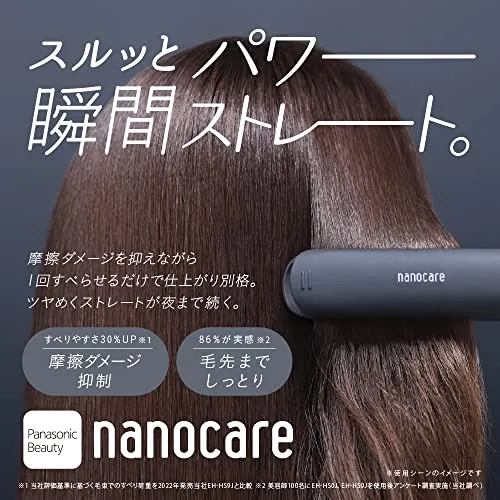 Panasonic Hair Iron for Straightening NanoCare International White EH-HS0J 100-240V