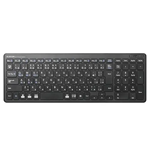 ELECOM Keyboard Bluetooth Pantograph Compact Keyboard for Windows Mac iOS Android TK-FBP101BK