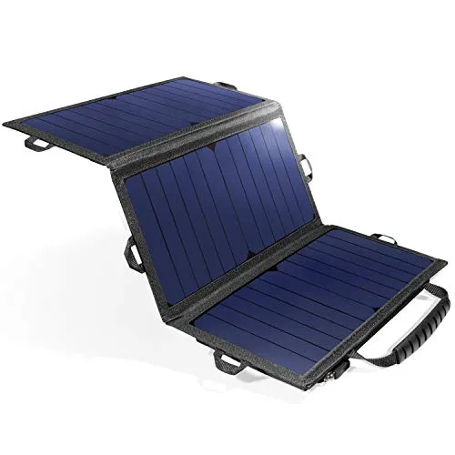 Elecom Mobile Battery Solar Charger 2.4A output 2 USB-A Black MPA-S01BK