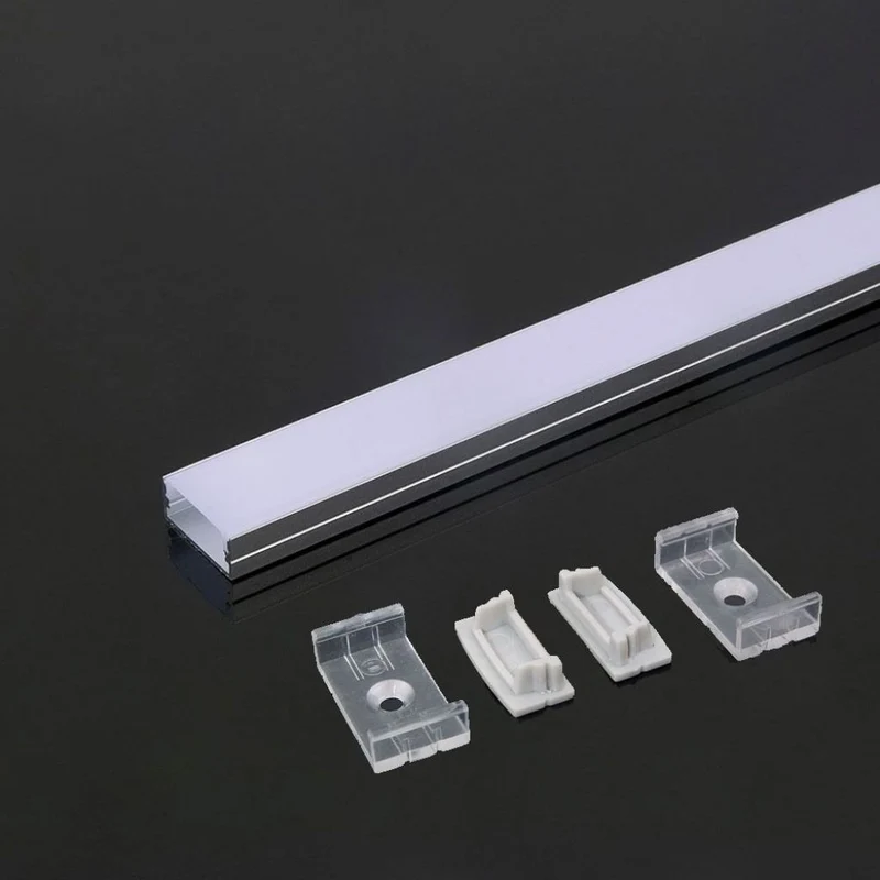 Kit di montaggio della striscia a LED con alluminio diffusore 2000* 23,5* 10mm Milky