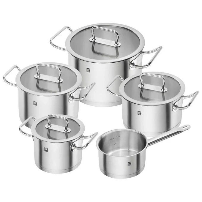 Zwilling PRO Set di pentole 5 pezzi Acciaio inox 18-10 Induzione Fondo SIGMA Classic+ colore Satinato