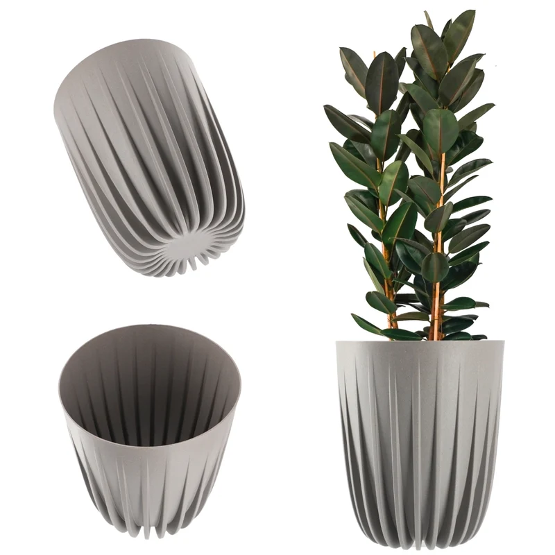 Vaso da fiori KADAX con inserto, rotondo, 25x30 cm, con coperchio in plastica.